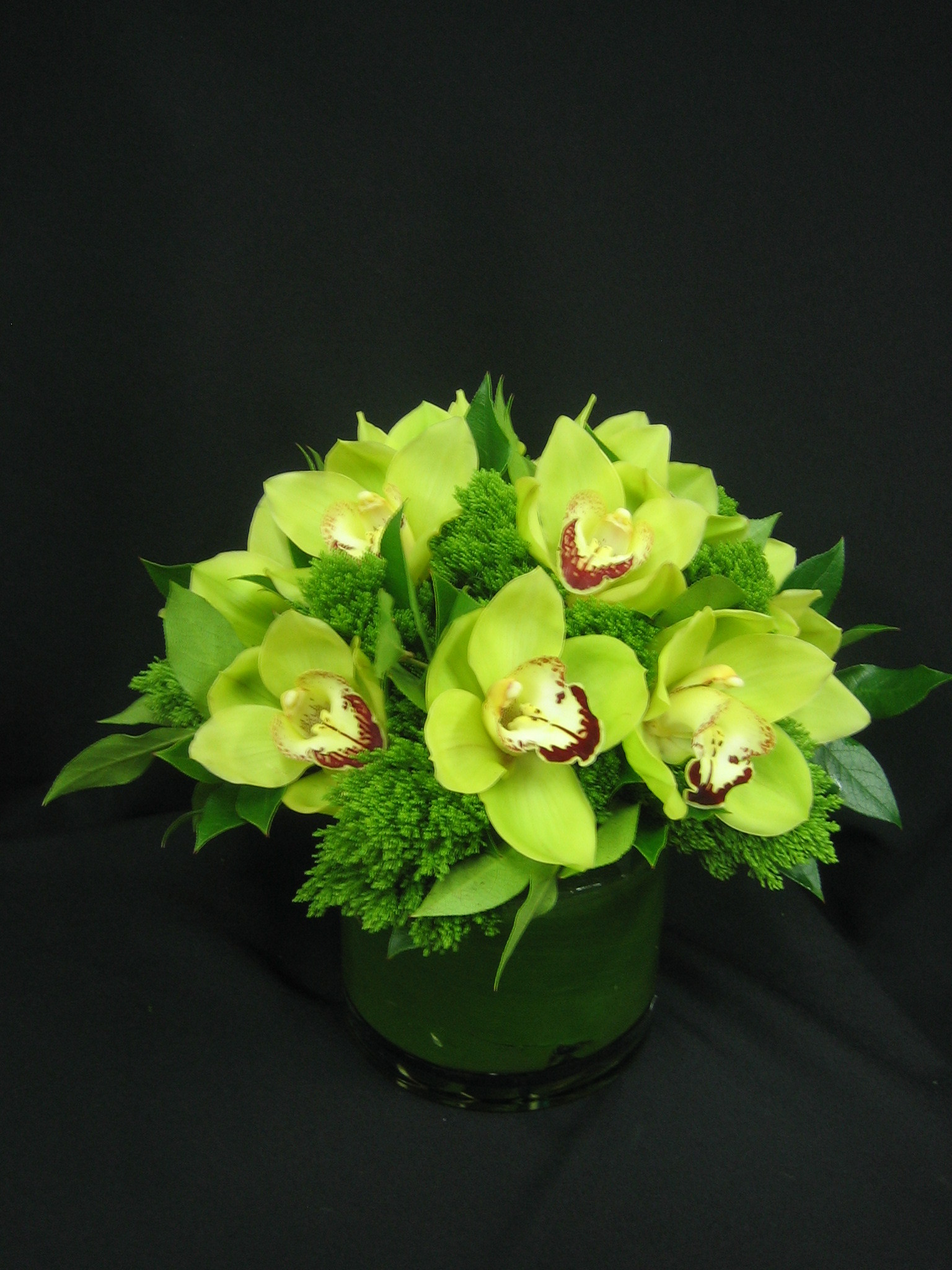 Green Cymbidium Orchid Centerpiecevendors Starbright Floral Design Project Wedding