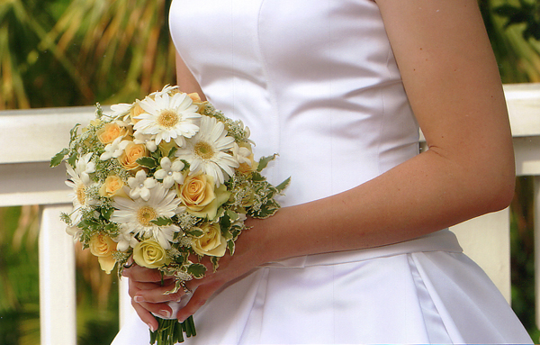 Yellow gerbera wedding flowers