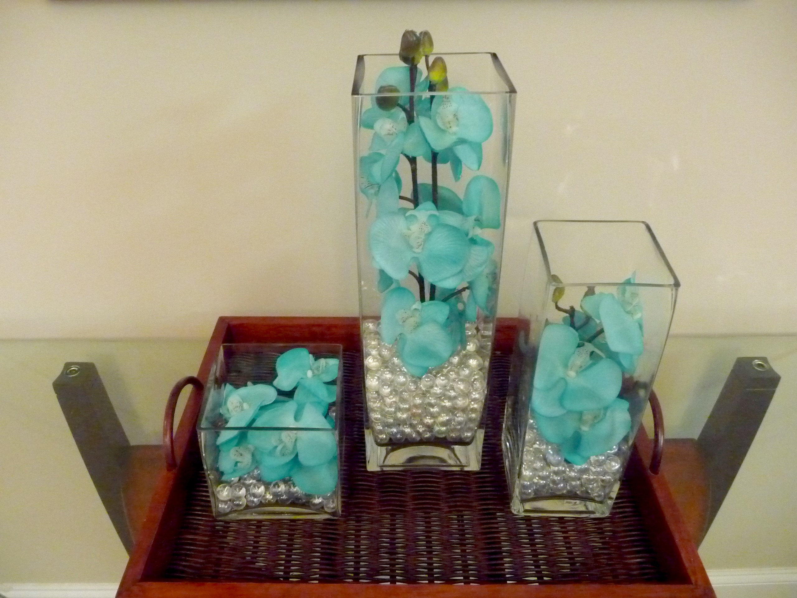 Blue Orchid Flower Centerpieces