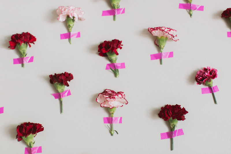 DIY Carnation Flower Wall Project Wedding
